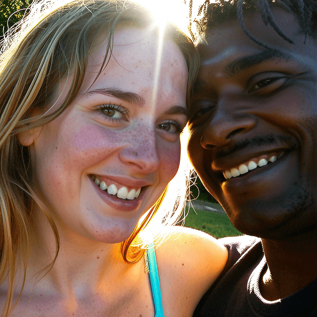 Två personer som håller om varandra